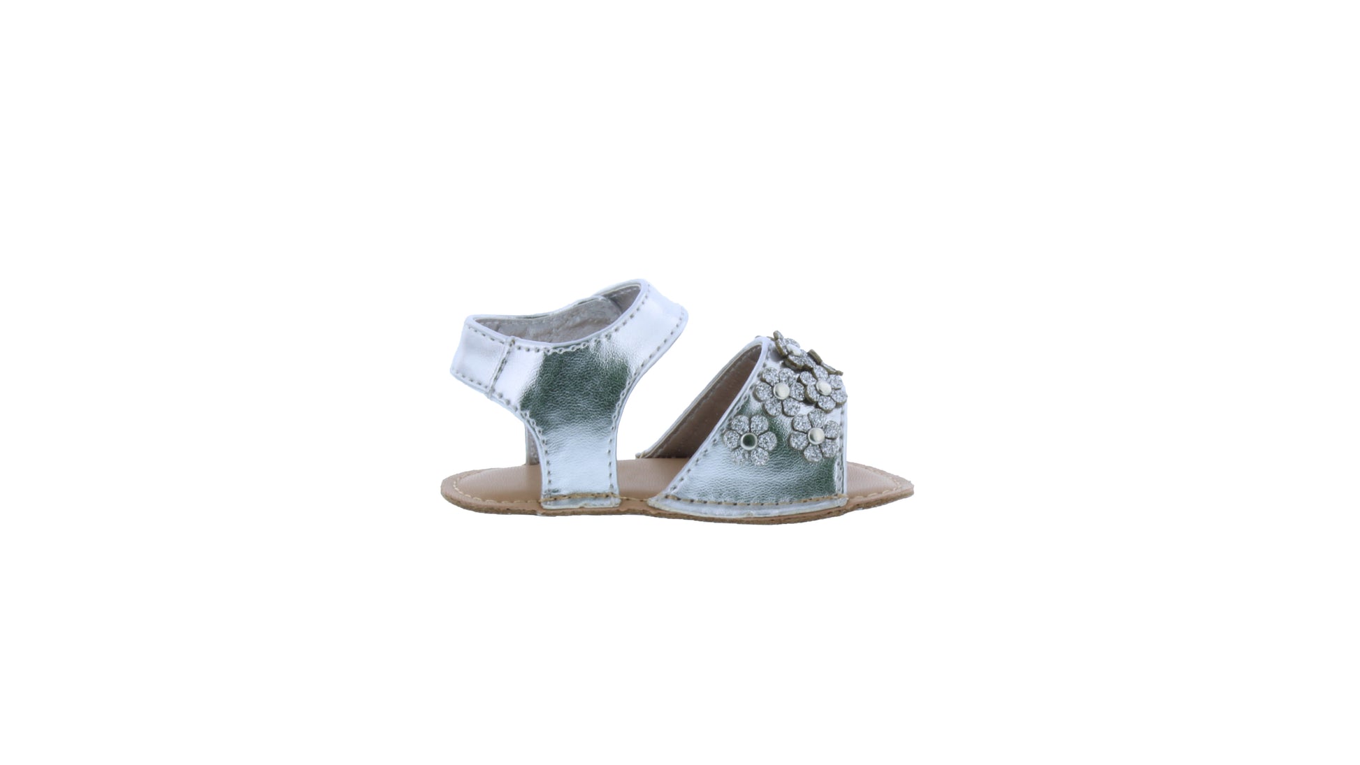 Baby Sandal with Flower Apliques