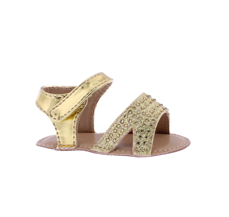 Baby Glitter & Rhinestone Sandal with Bow