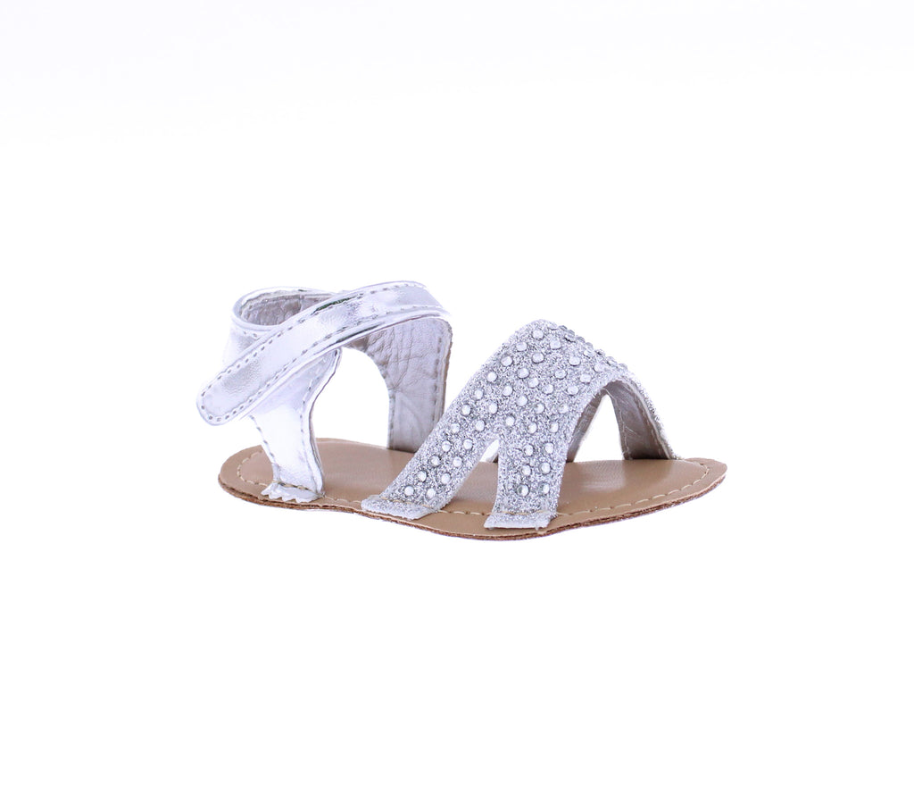 Baby Glitter & Rhinestone Sandal with Bow