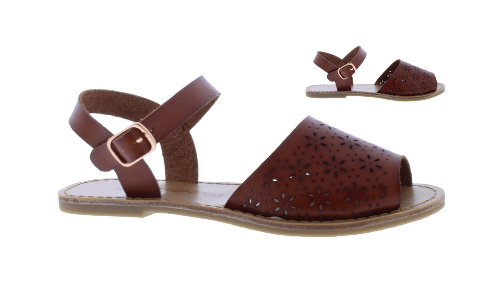 Girls Abarca Sandal with Buckle Closure