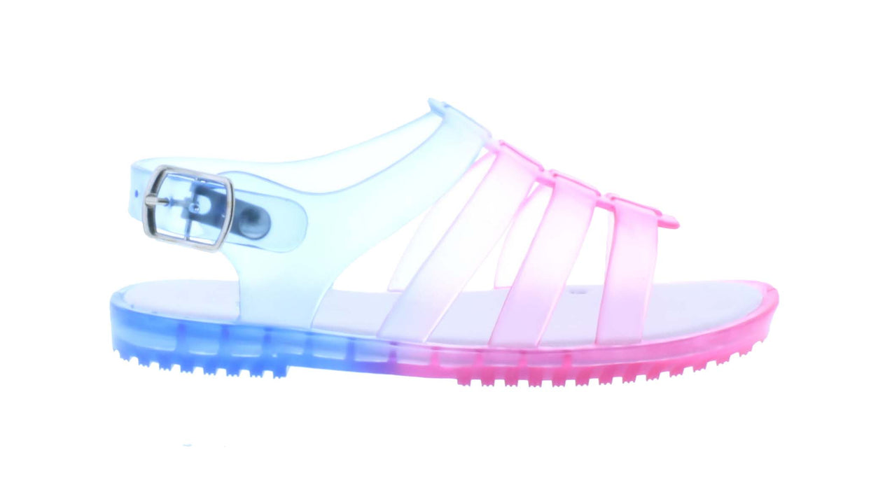 Girls Plastic Glitter Sandal with Buckle Closure