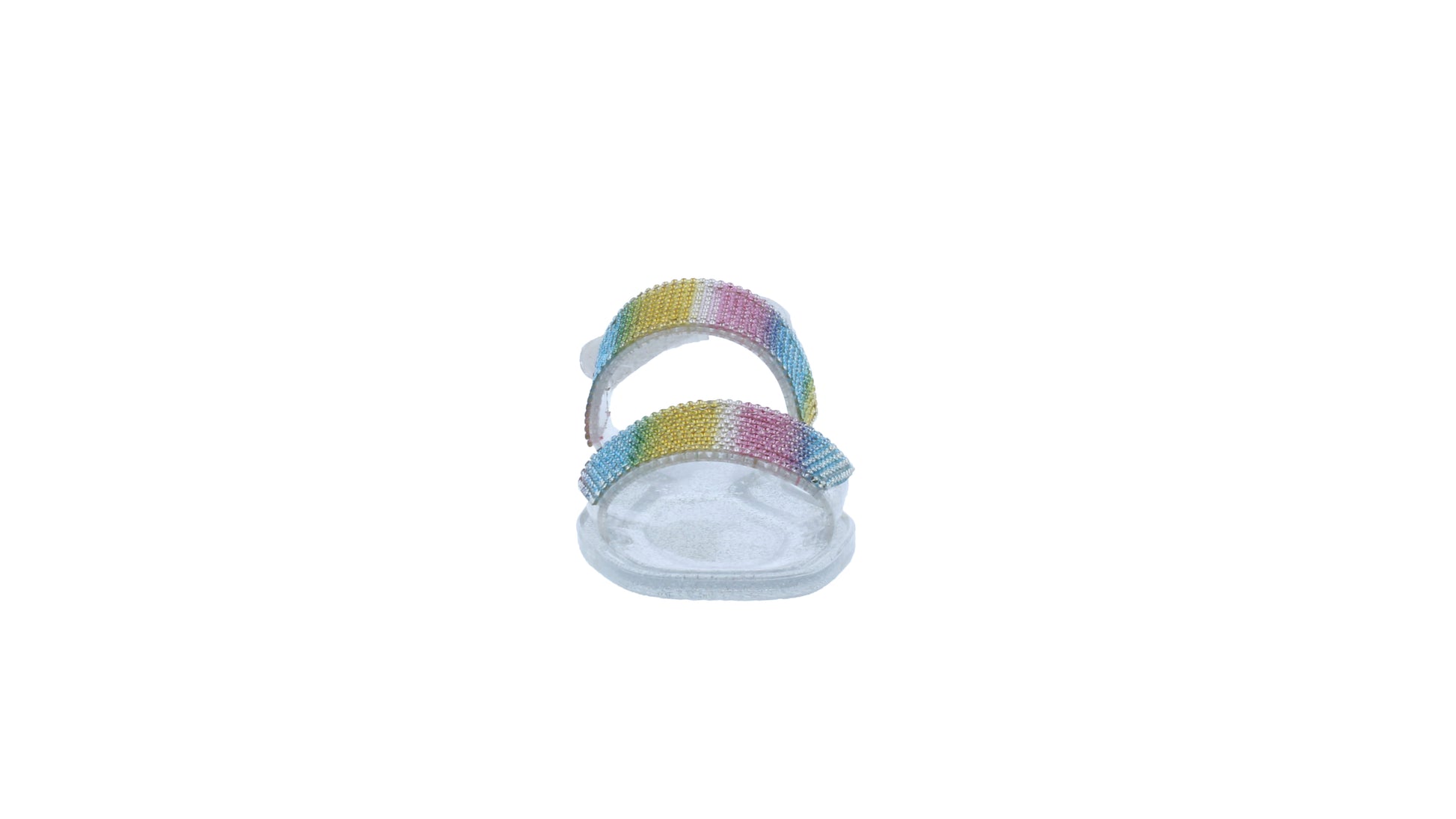 Girls Plastic Multicolored Rhinestone Sandal
