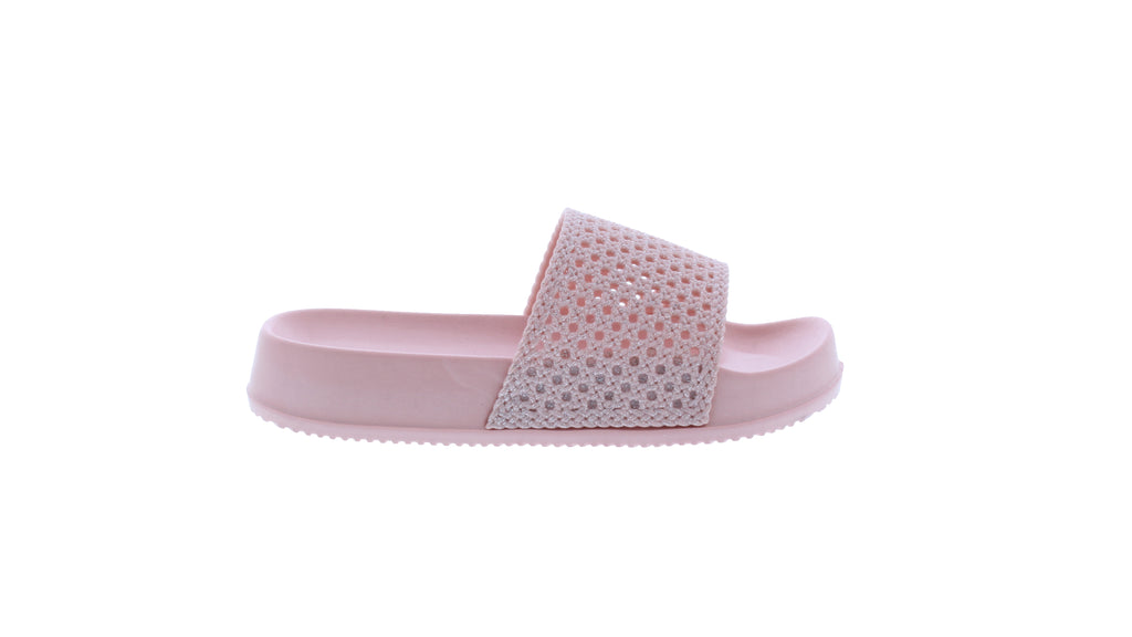 Girls Glitter Wedge Slide