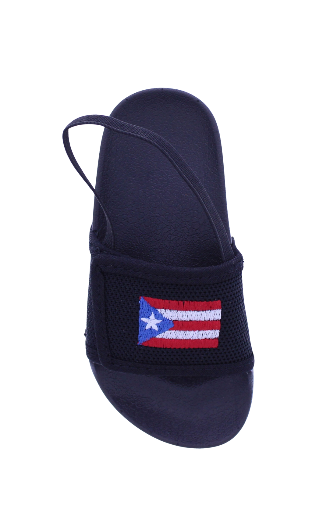 Kids Velcro Fly Knit Slide with Puerto Rico Flag
