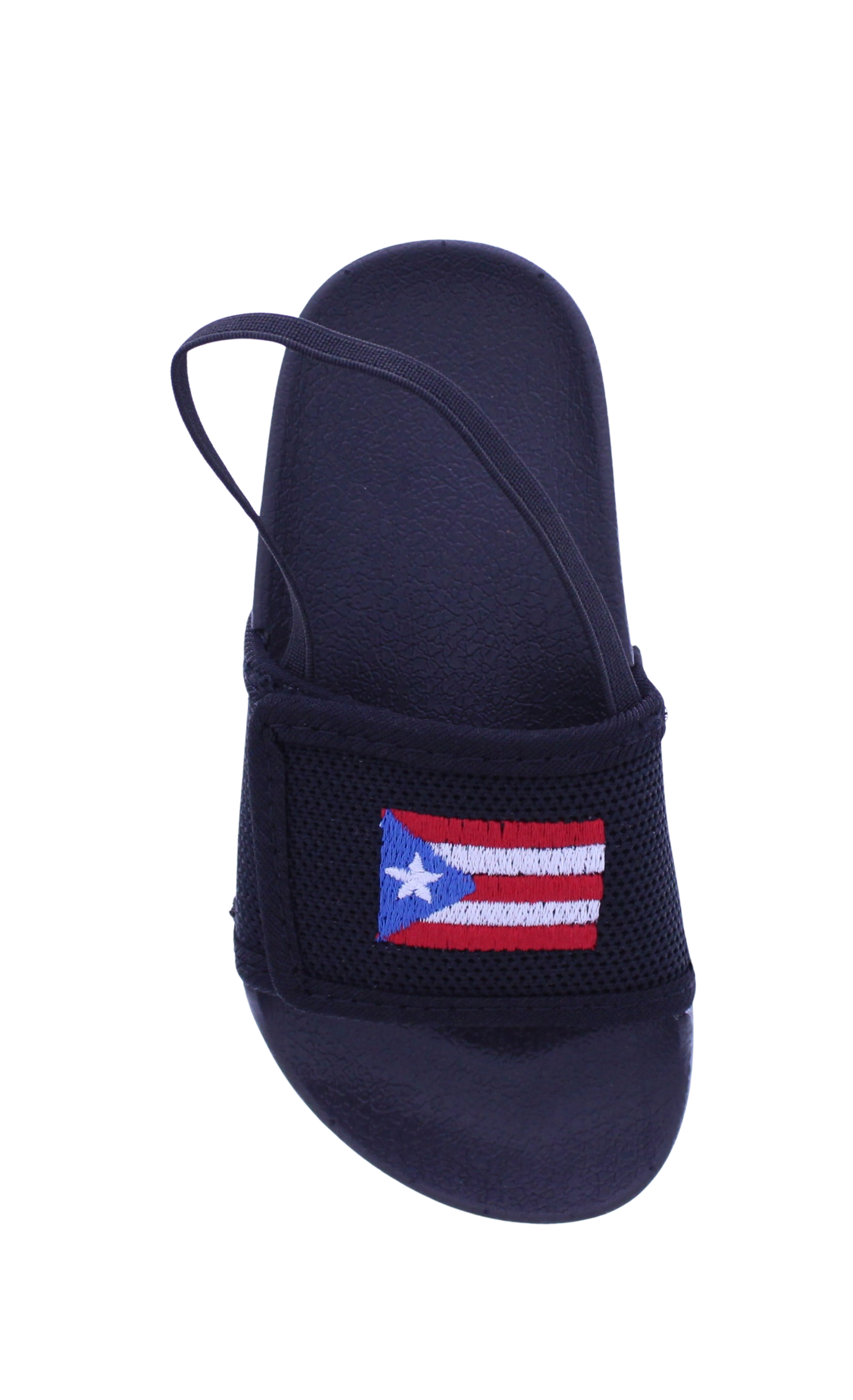 Kids Velcro Fly Knit Slide with Puerto Rico Flag