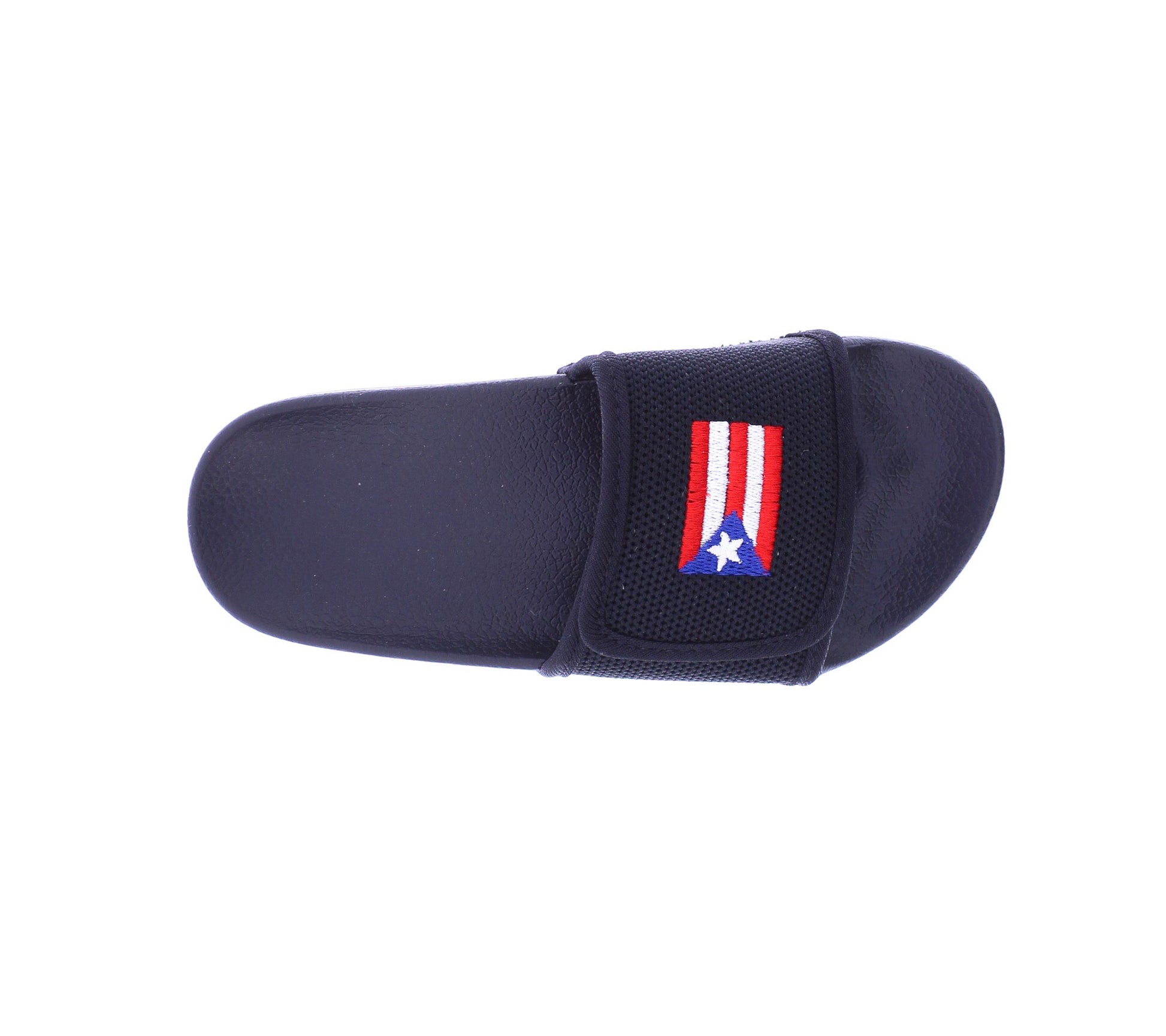 Kids Velcro Fly Knit Slide with Puerto Rico Flag