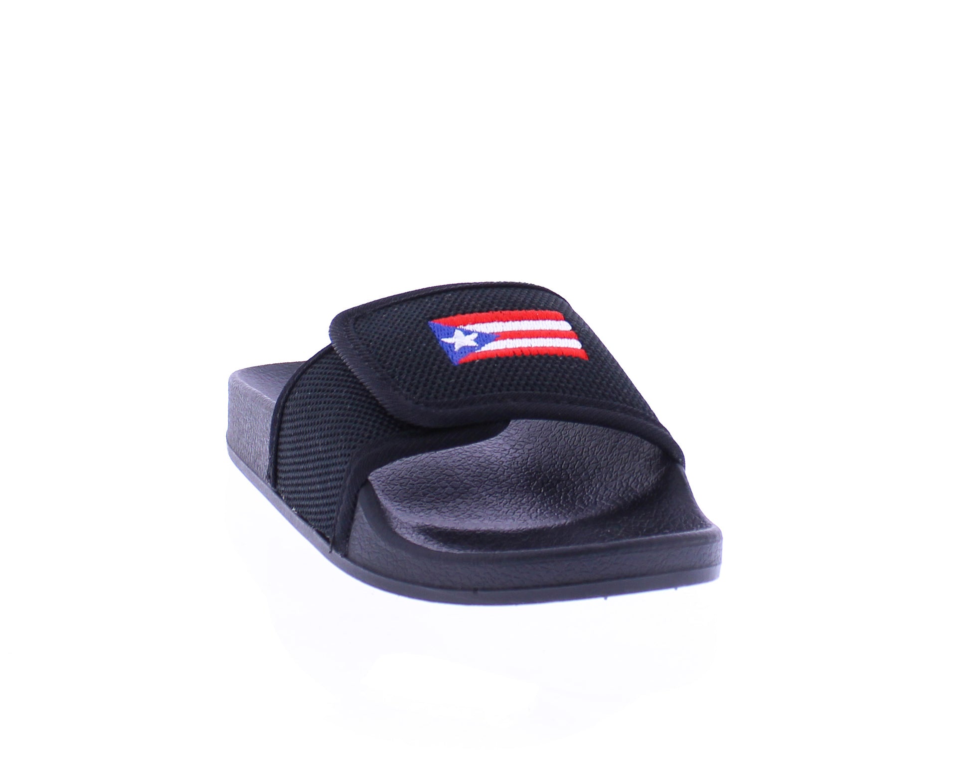 Kids Velcro Fly Knit Slide with Puerto Rico Flag