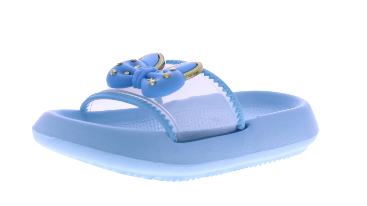 Kids' Bunny Bow Clear Strap Slide