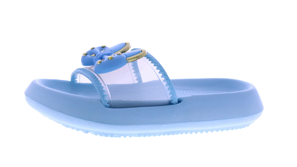 Kids' Bunny Bow Clear Strap Slide