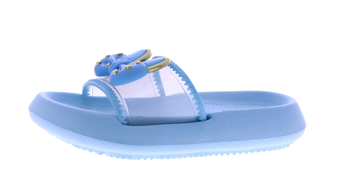Kids' Bunny Bow Clear Strap Slide