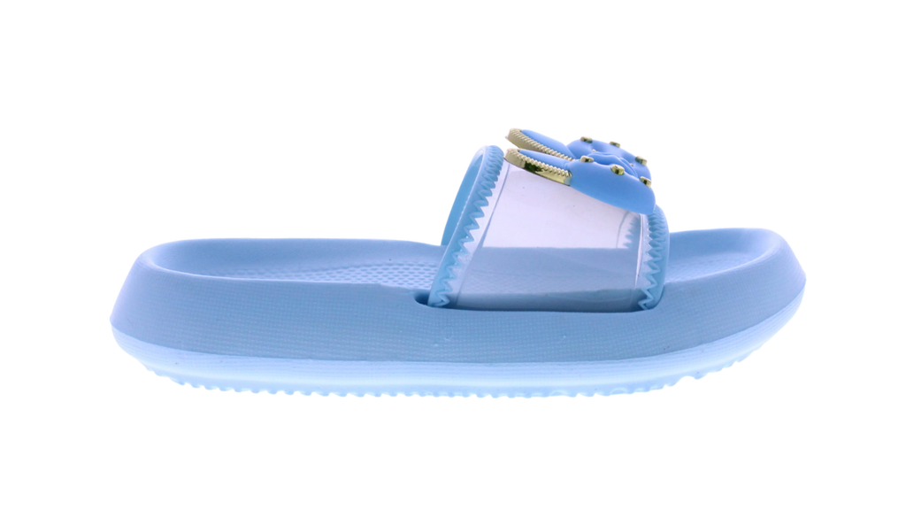 Kids' Bunny Bow Clear Strap Slide