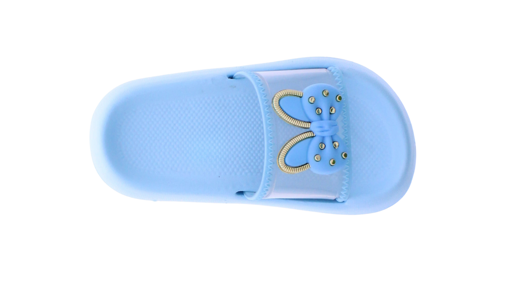Kids' Bunny Bow Clear Strap Slide