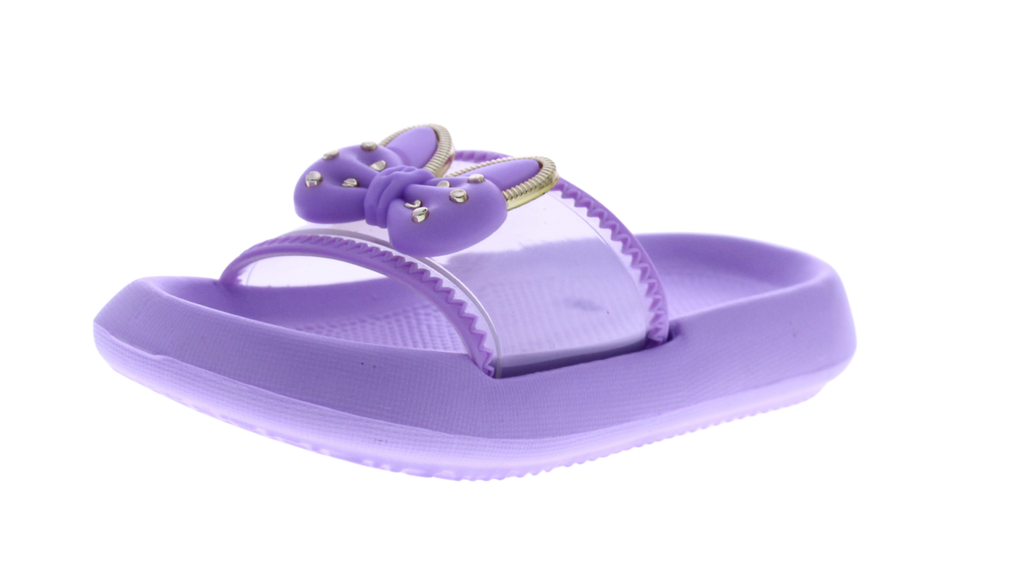 Kids' Bunny Bow Clear Strap Slide