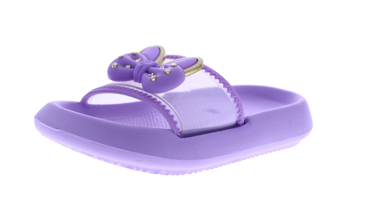 Kids' Bunny Bow Clear Strap Slide