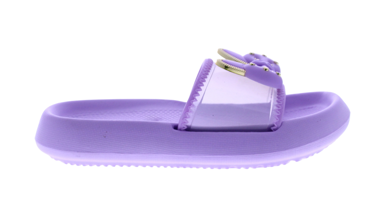 Kids' Bunny Bow Clear Strap Slide