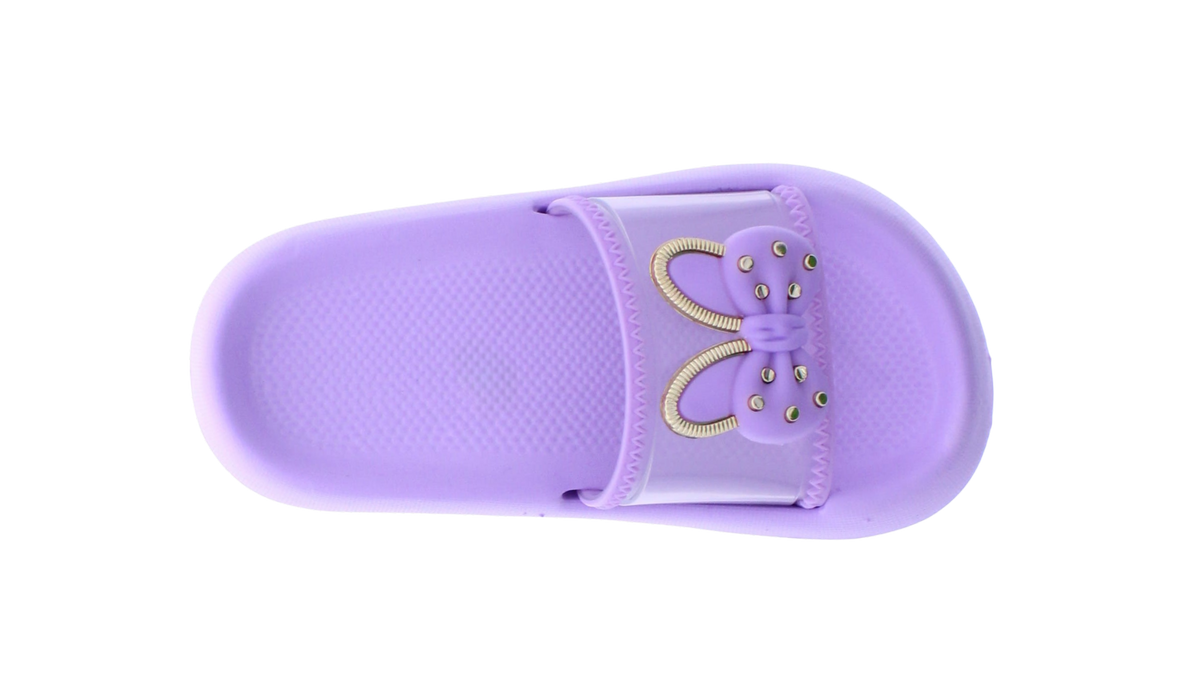 Kids' Bunny Bow Clear Strap Slide