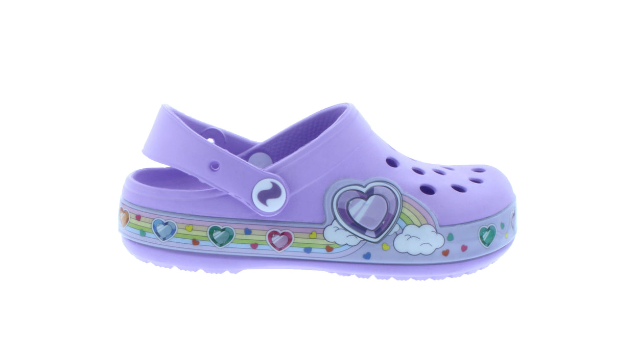 Girls Rubber Clog with Heart Print