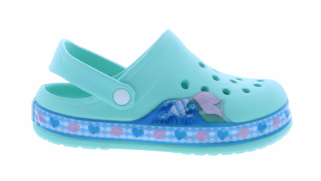 Girls Rubber Clog with Mermaid Print