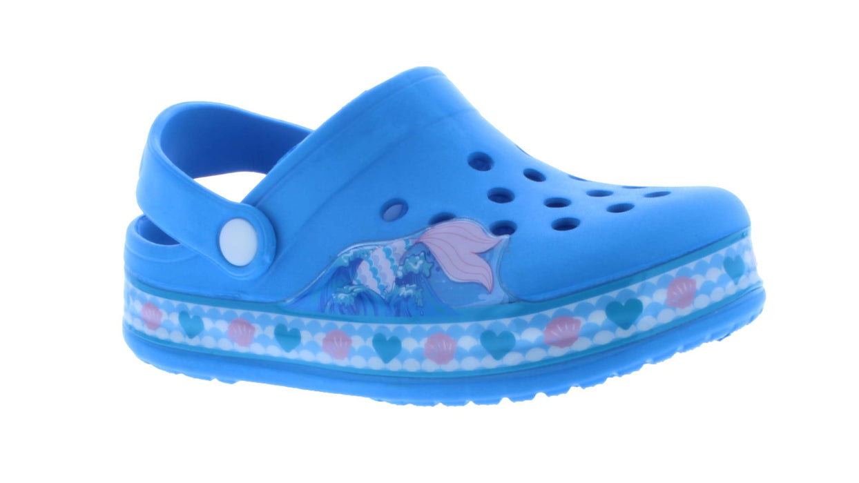 Girls Rubber Clog with Mermaid Print