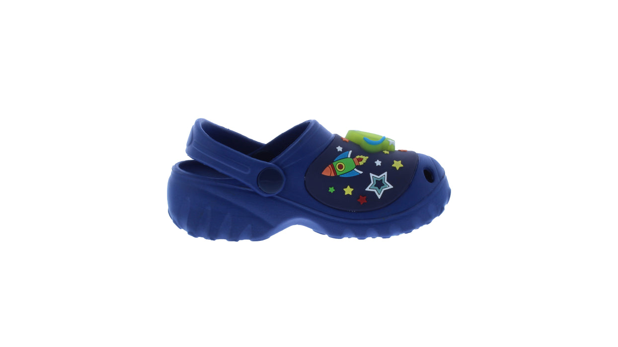 Boys Rubber Clog with Light Up Planet