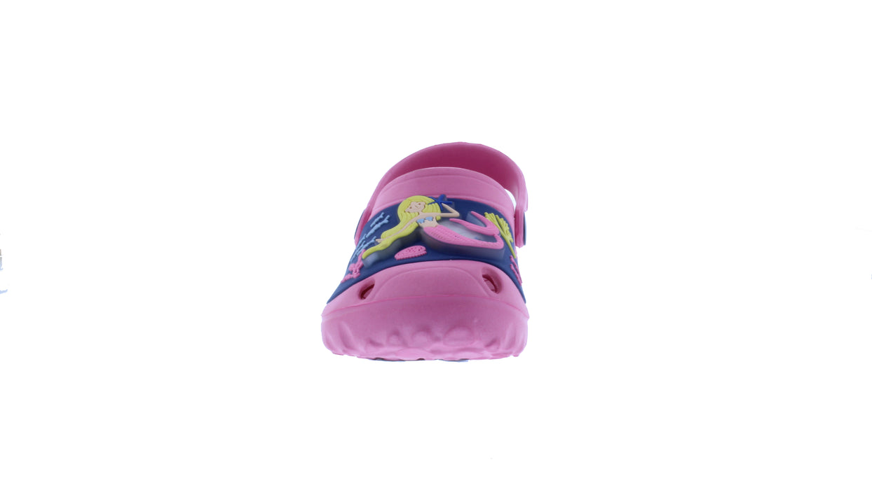 Girls Rubber Clog with Light Up Mermaid