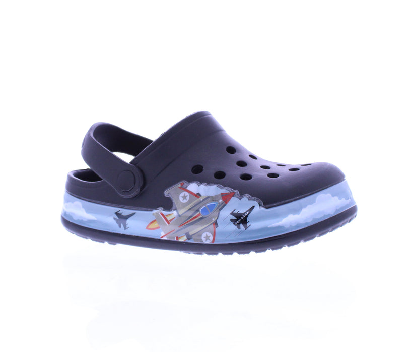 Kids Clog with Airplane Light Up Band