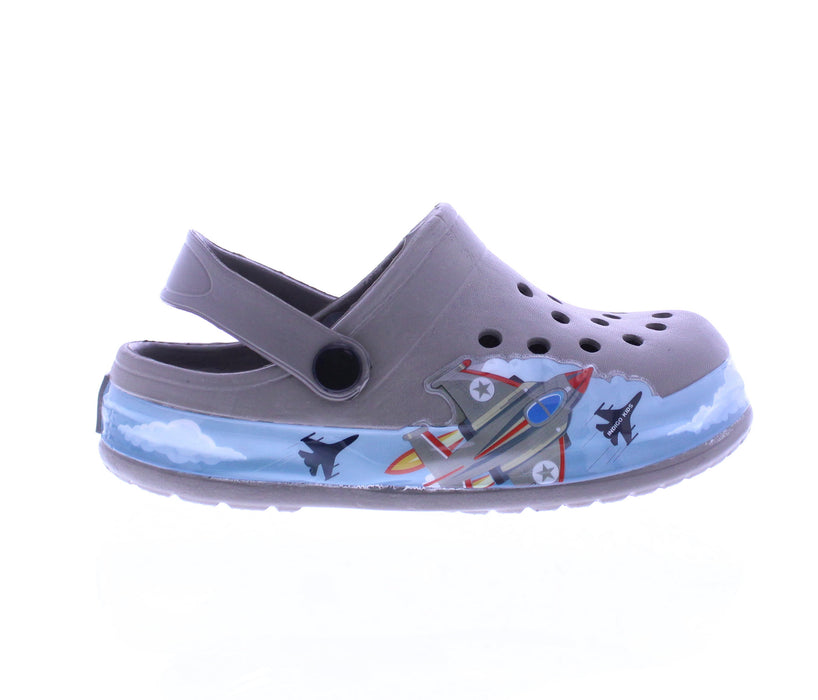 Kids Clog with Airplane Light Up Band