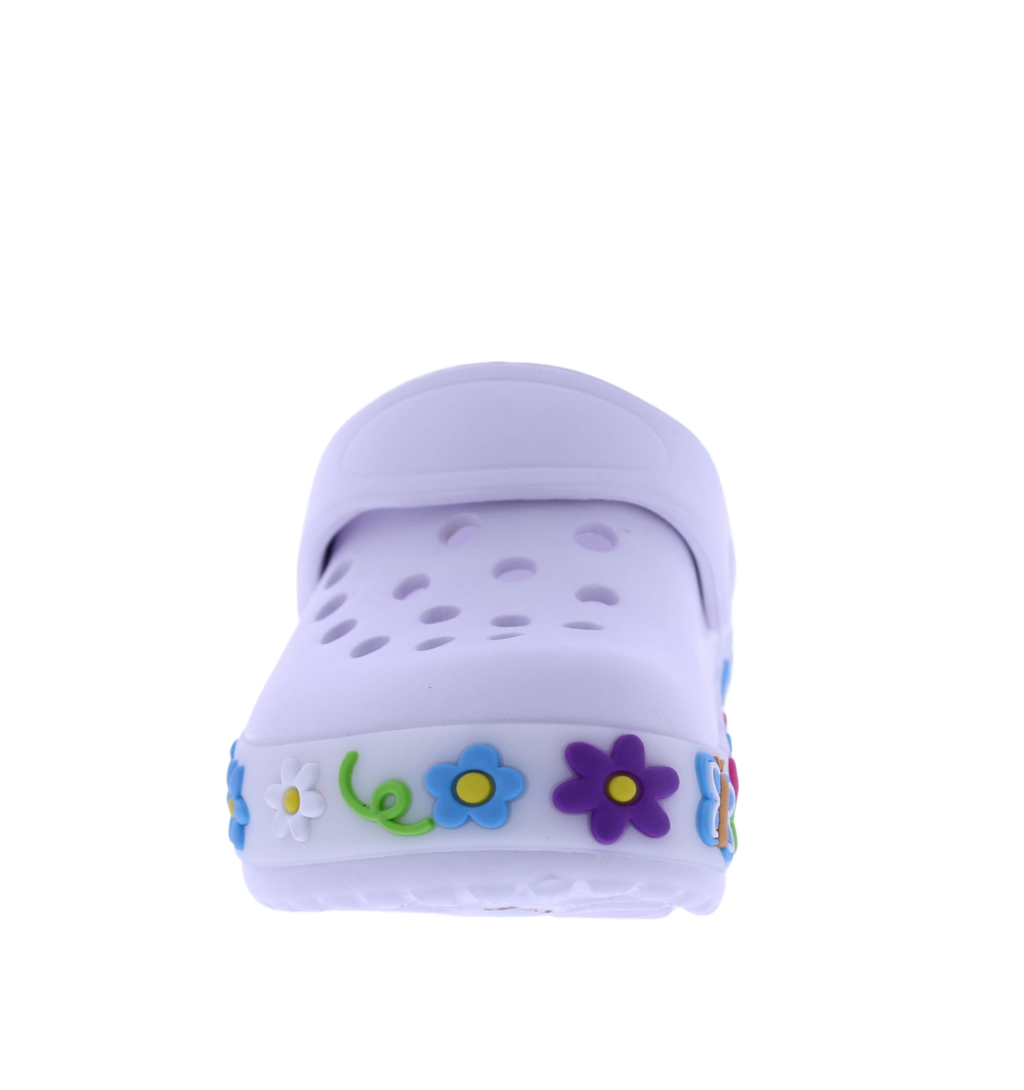 Girls Clog with a Floral Light Up Band