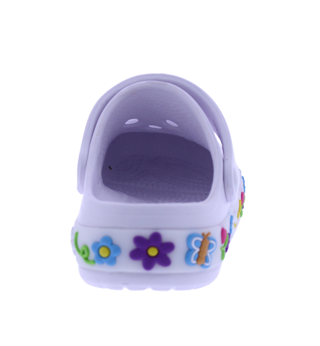 Girls Clog with a Floral Light Up Band