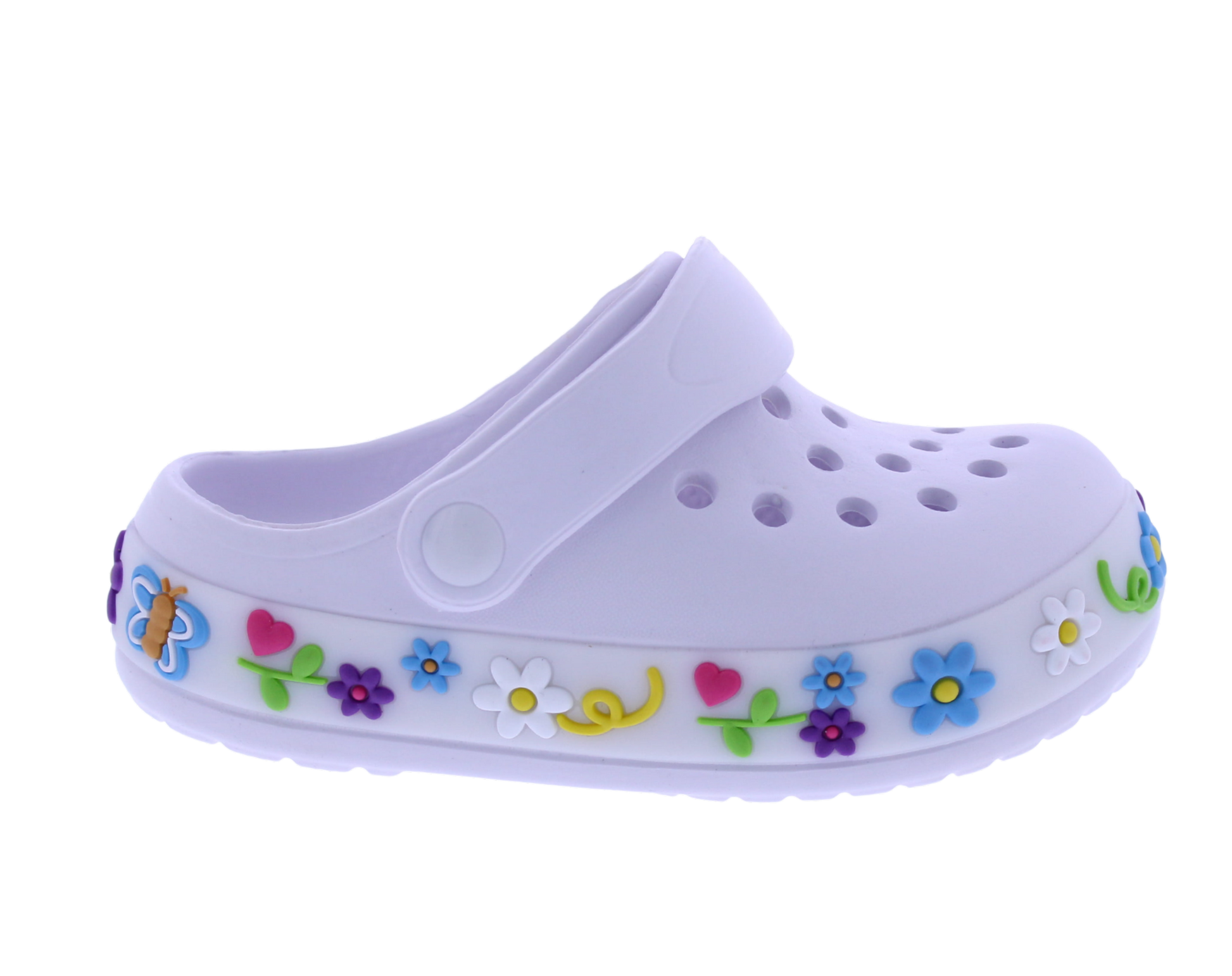 Girls Clog with a Floral Light Up Band