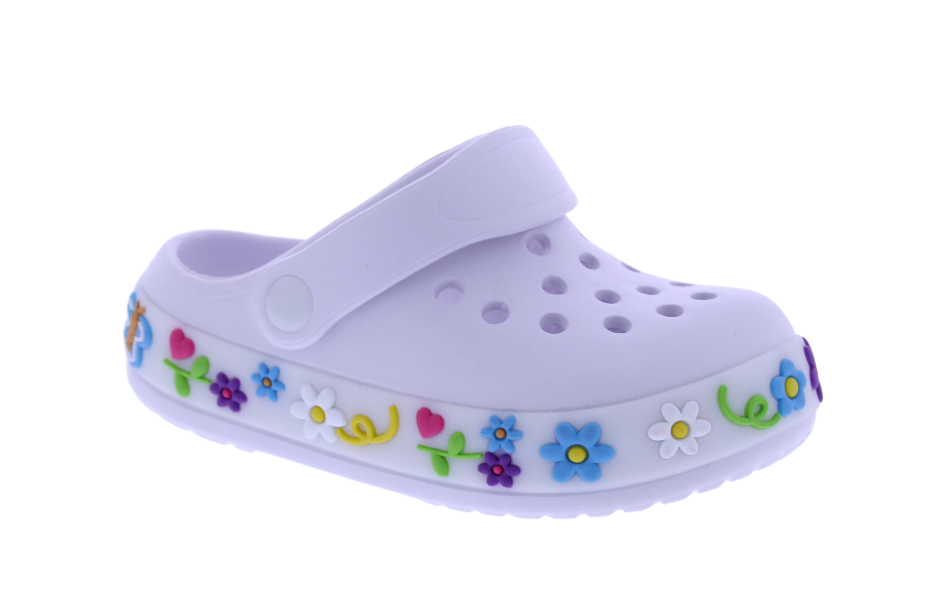 Girls Clog with a Floral Light Up Band