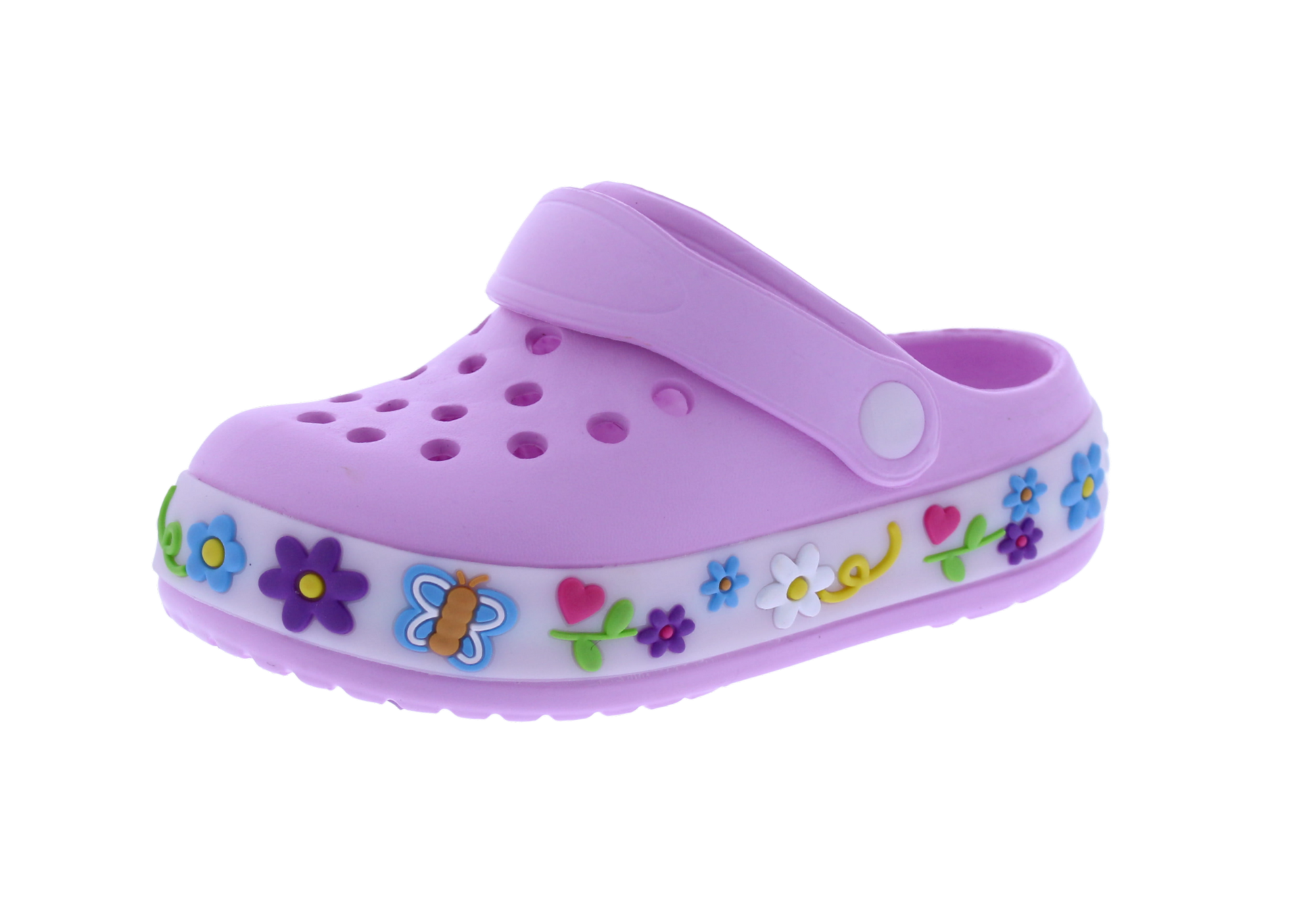 Girls Clog with a Floral Light Up Band