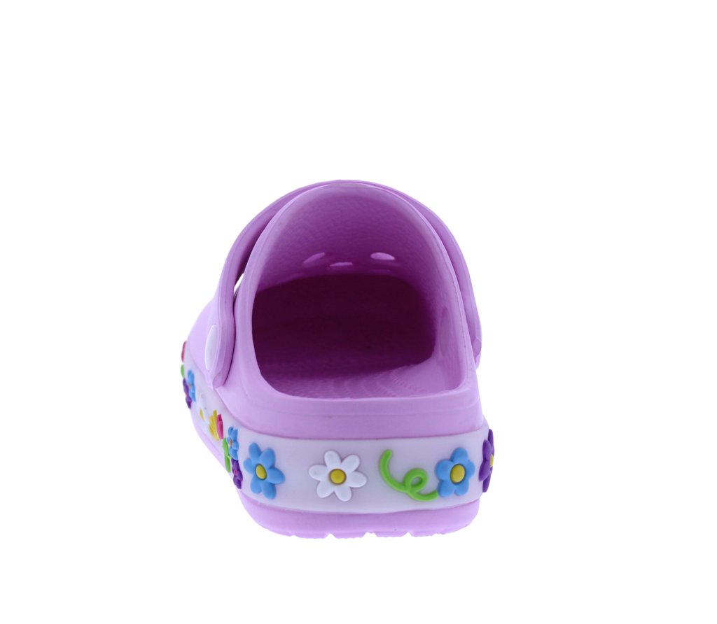 Girls Clog with a Floral Light Up Band