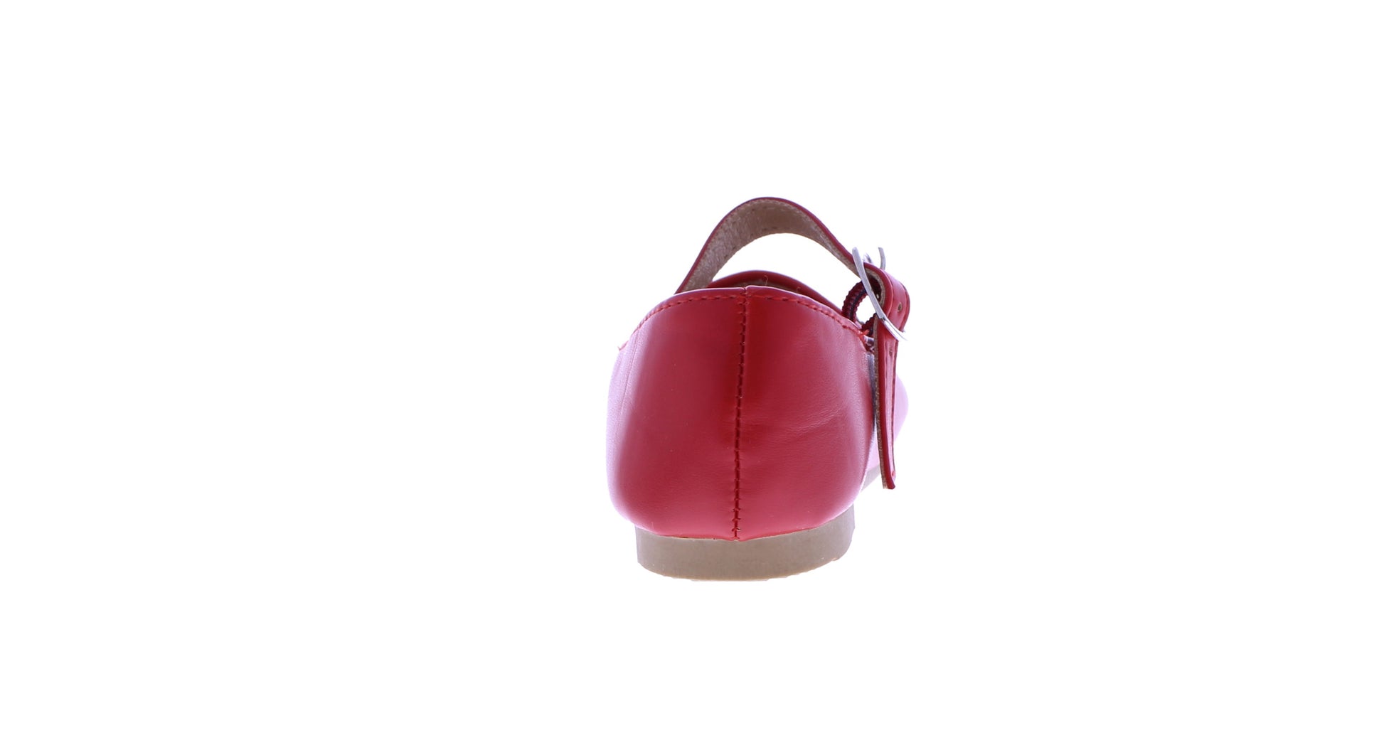 Girls Faux Leather Glitter Flower Ballerina