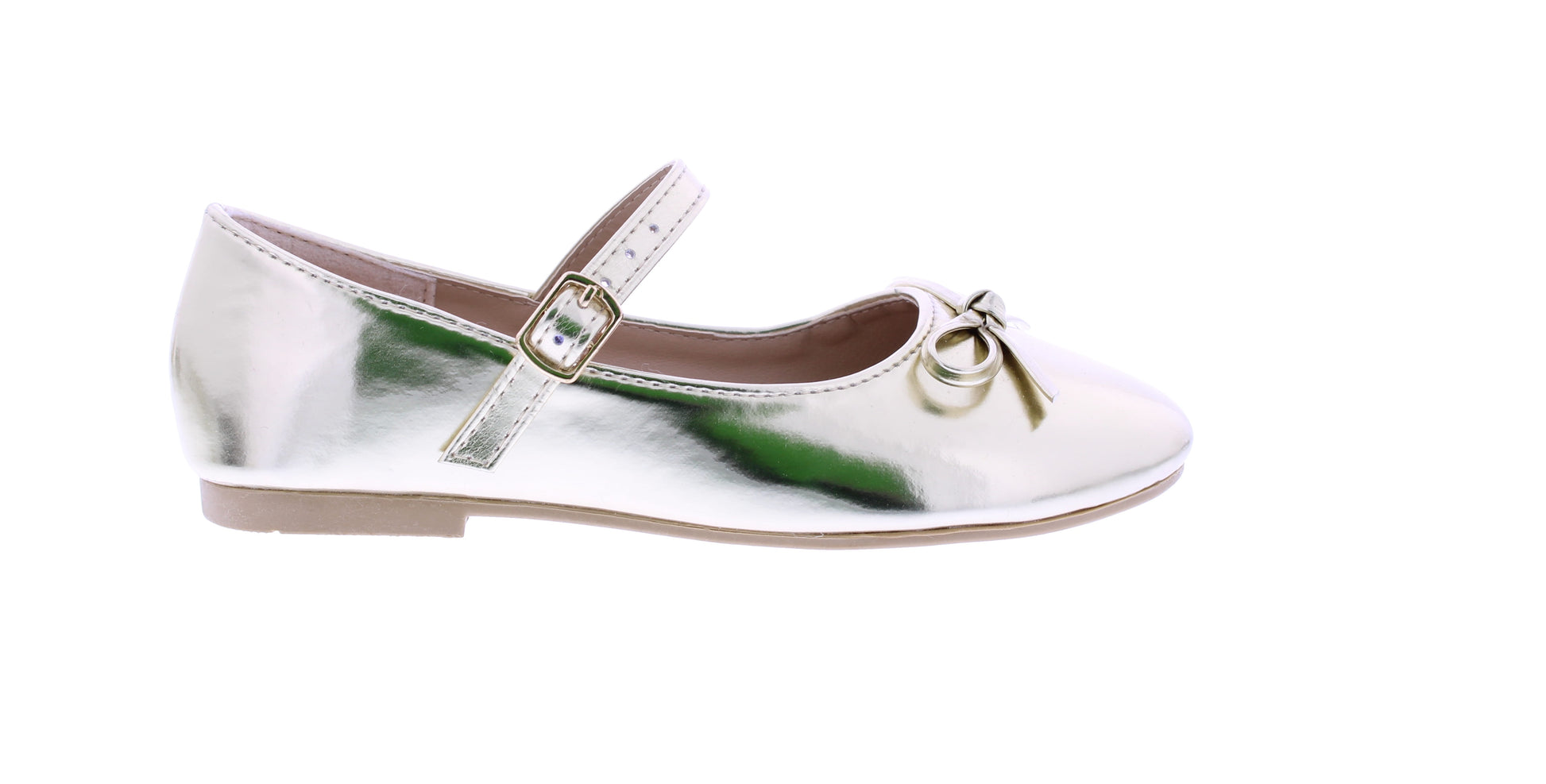 Girls Ballerina with Bow and Buckle Closure