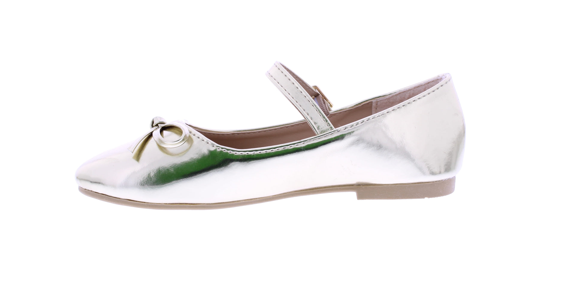 Girls Ballerina with Bow and Buckle Closure