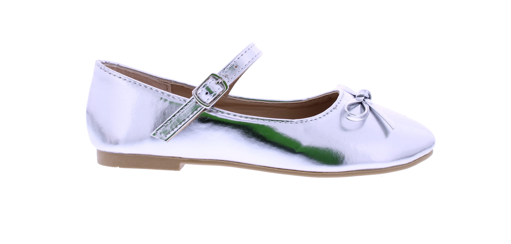 Girls Ballerina with Bow and Buckle Closure