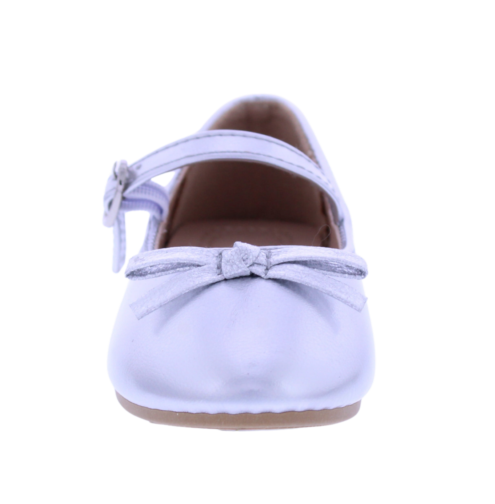 Girls Mary Jane with Metallic Bow