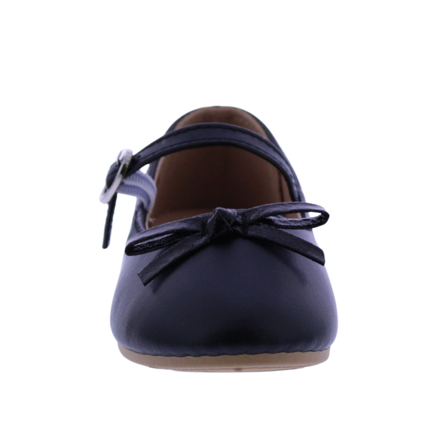 Girls Mary Jane with Metallic Bow