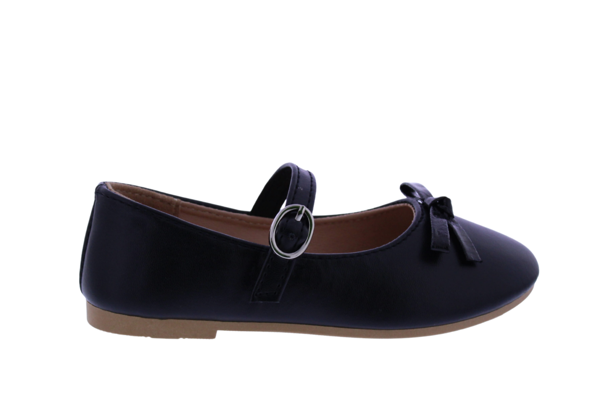 Girls Mary Jane with Metallic Bow