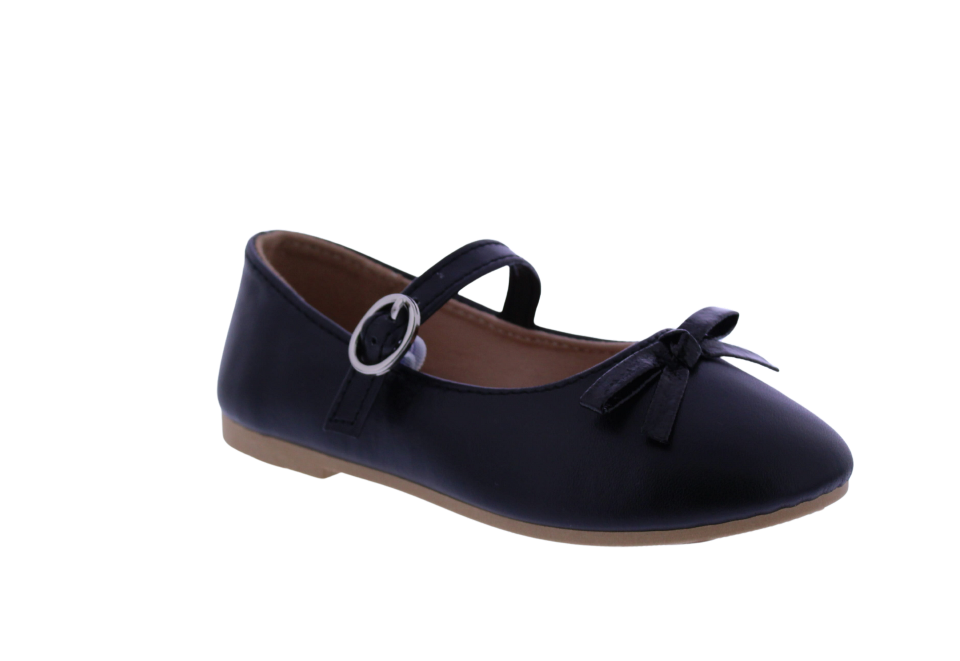 Girls Mary Jane with Metallic Bow