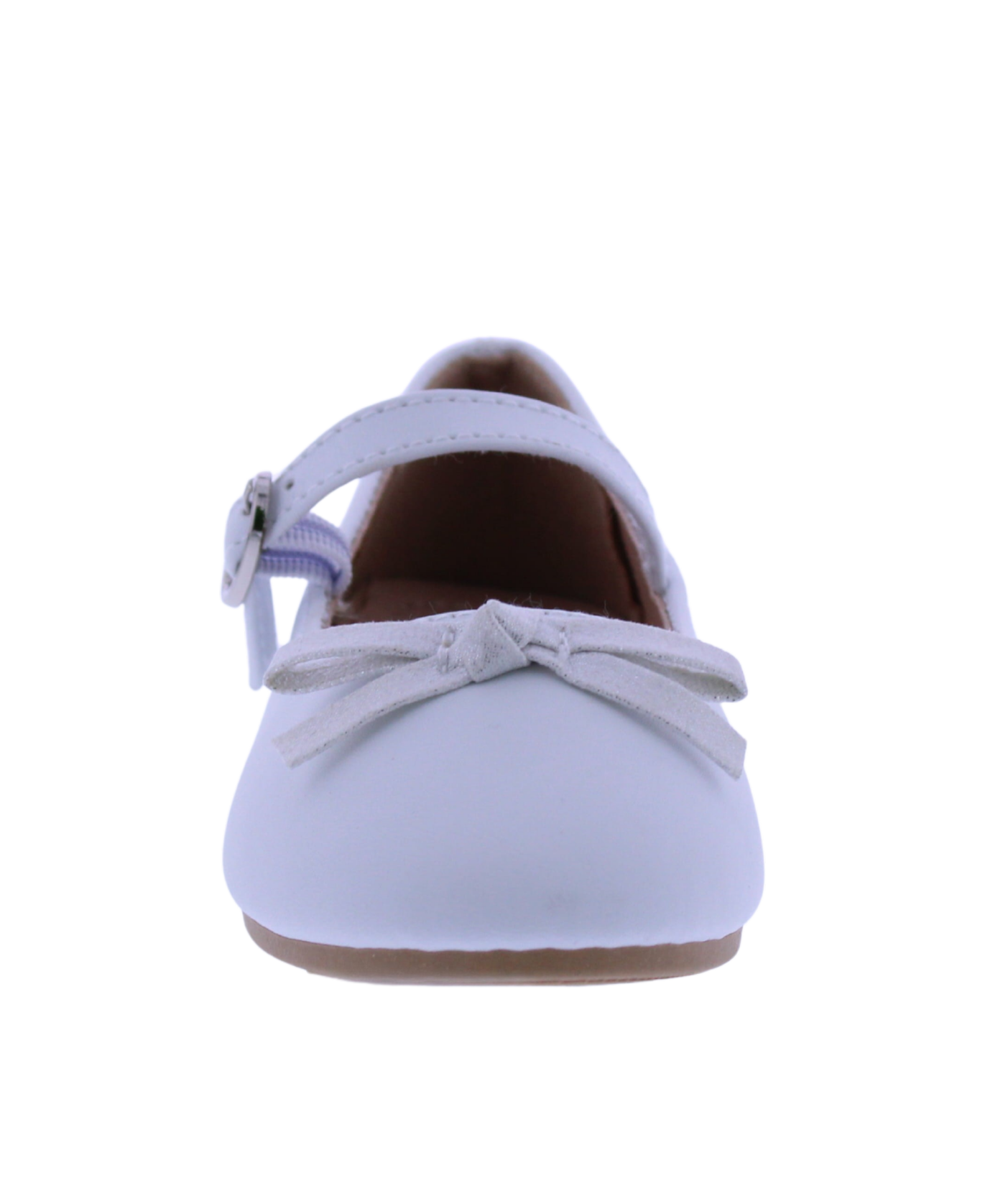 Girls Mary Jane with Metallic Bow