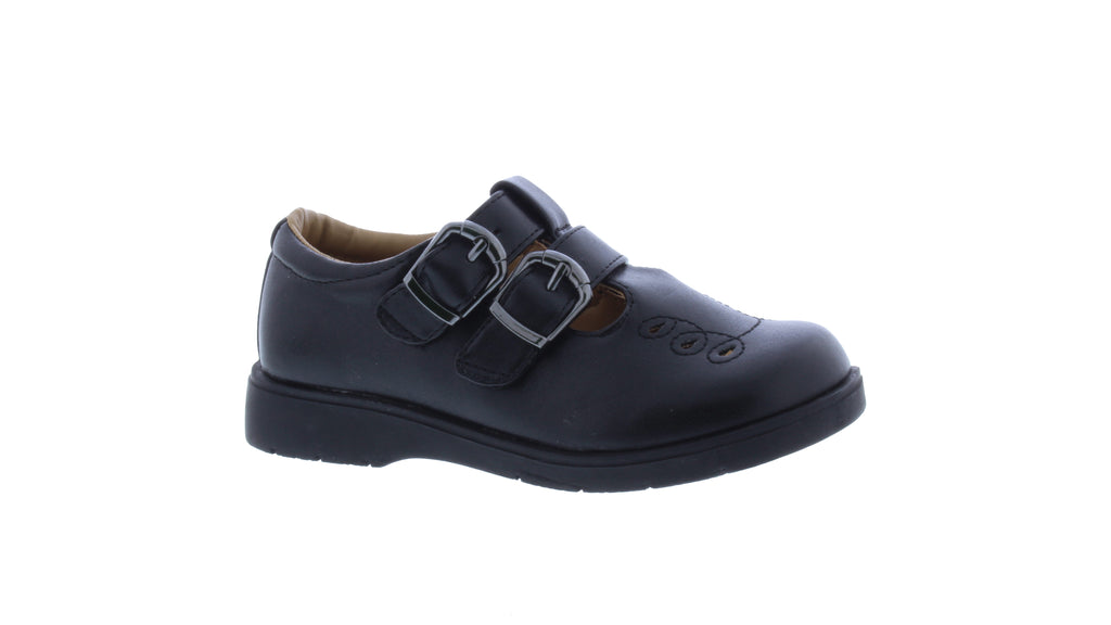 Girls Faux Buckle School Shoe – Humberto Vidal - Main Image