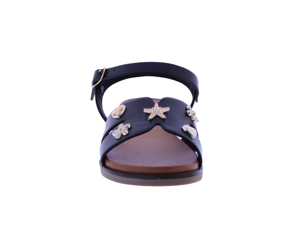 Girls Metal Charm Sandal