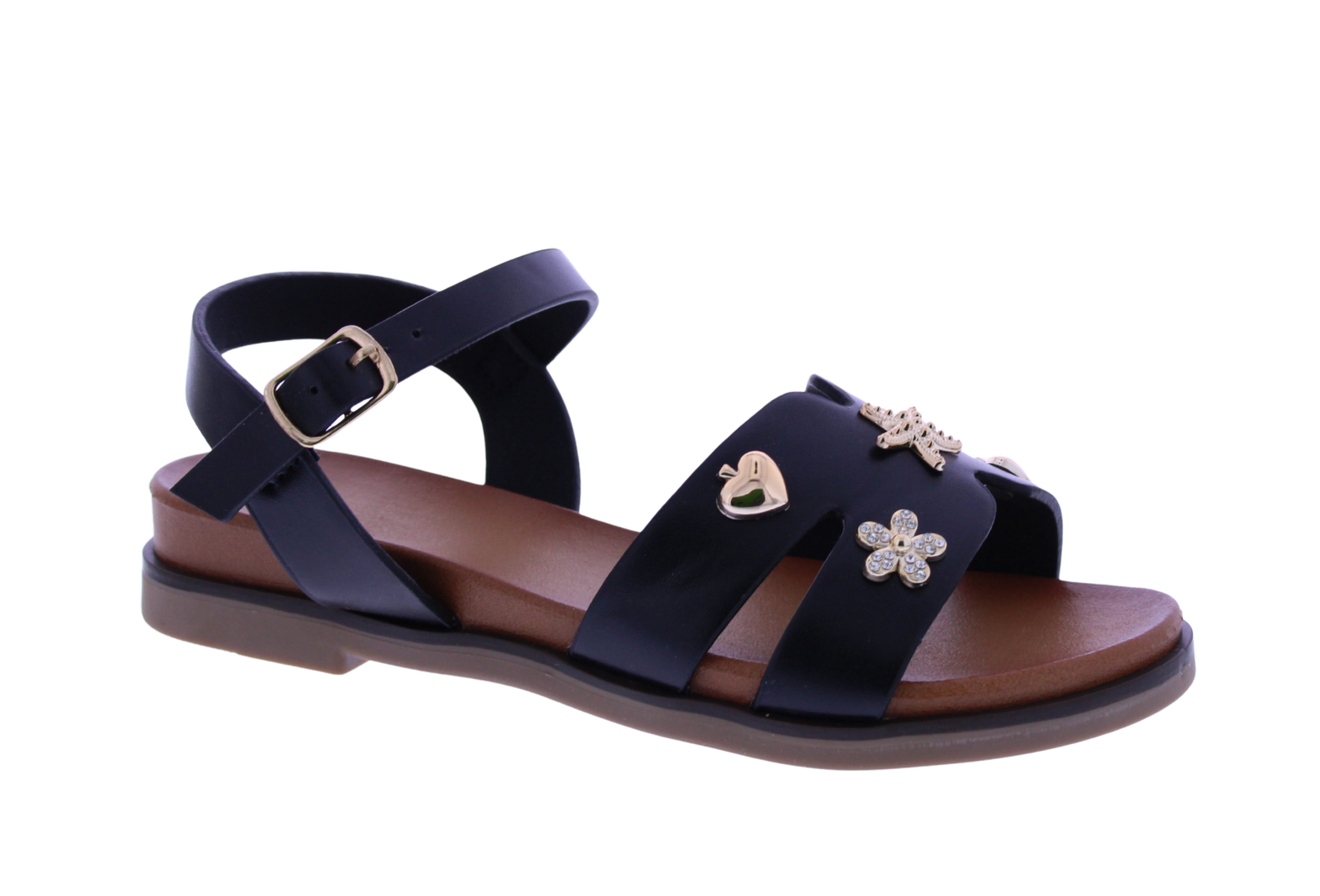 Girls Metal Charm Sandal