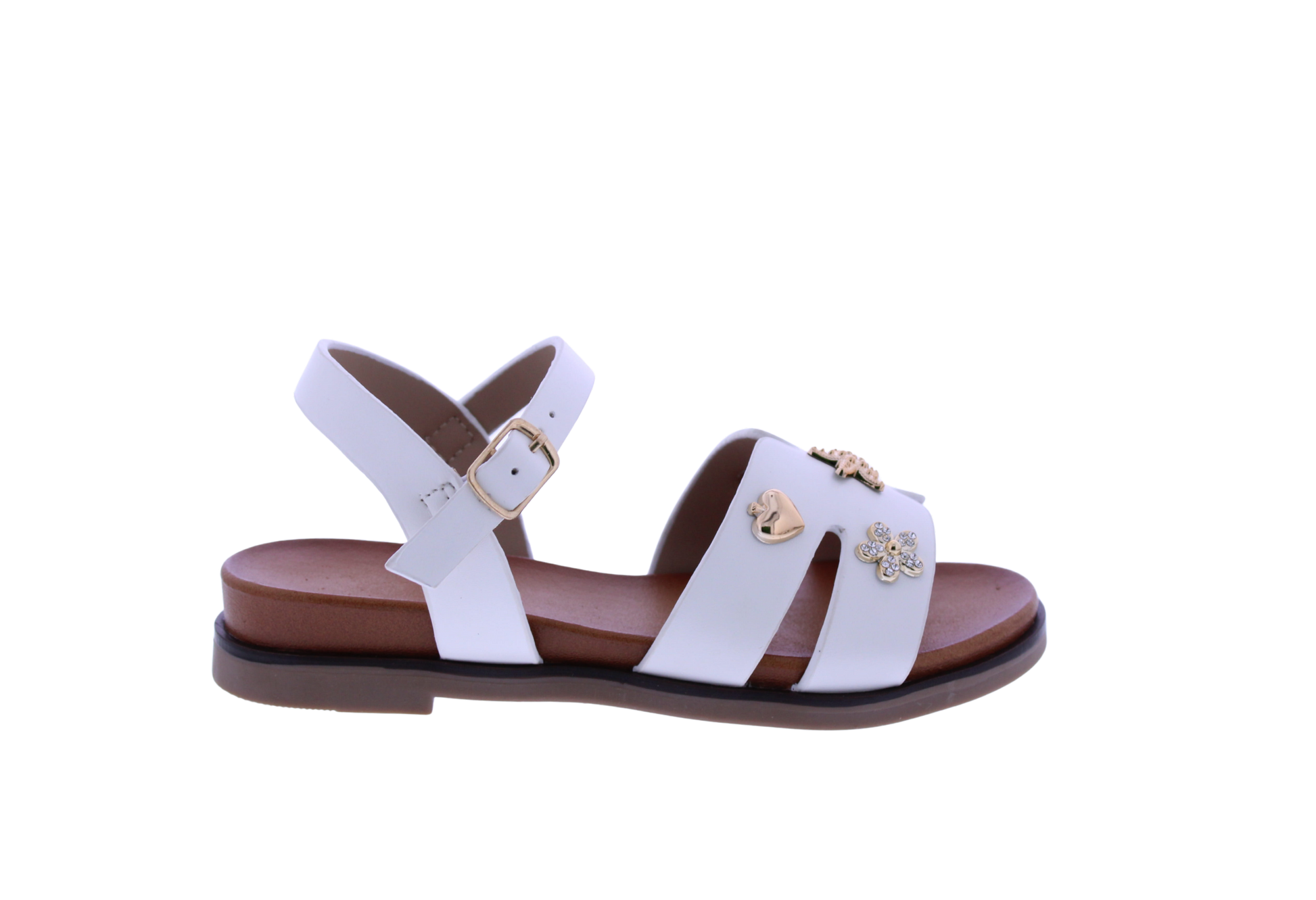 Girls Metal Charm Sandal