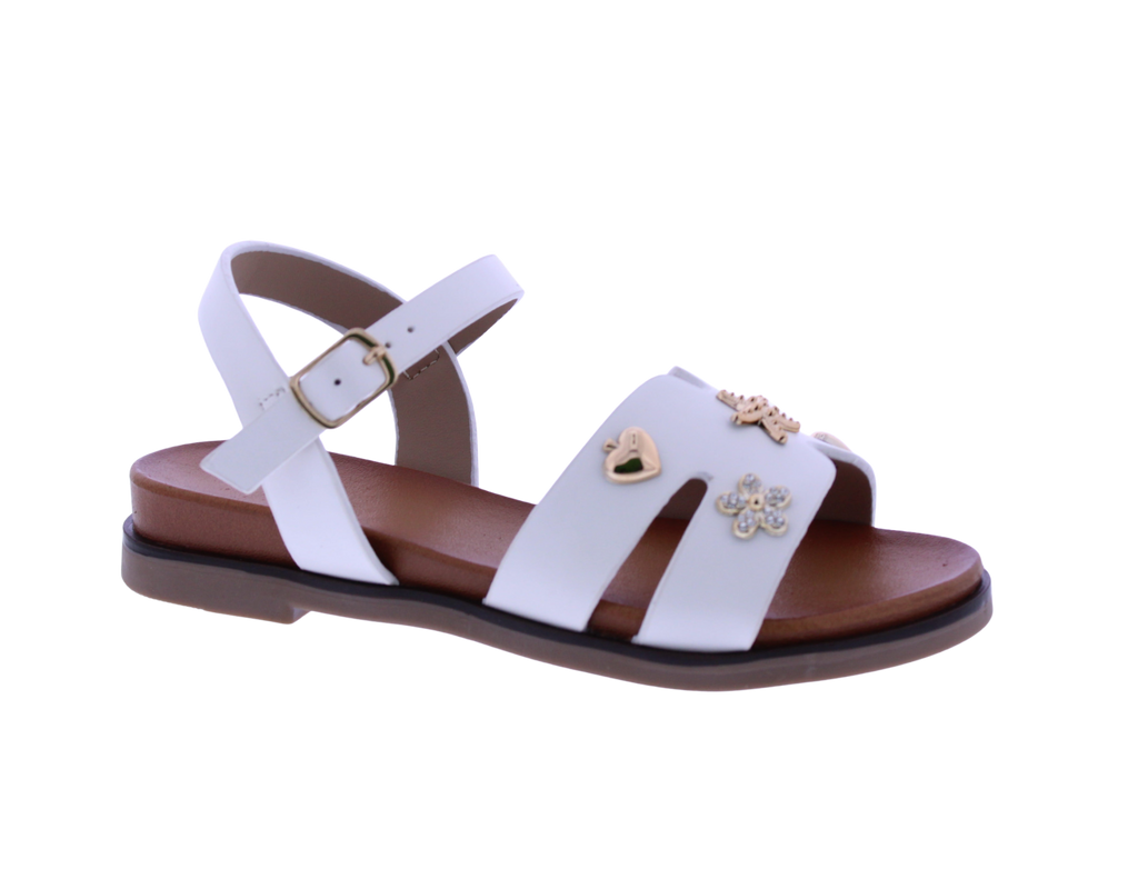 Girls Metal Charm Sandal