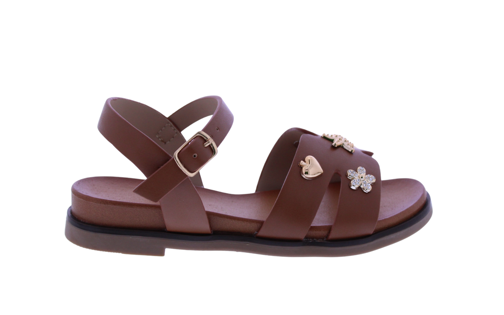 Girls Metal Charm Sandal