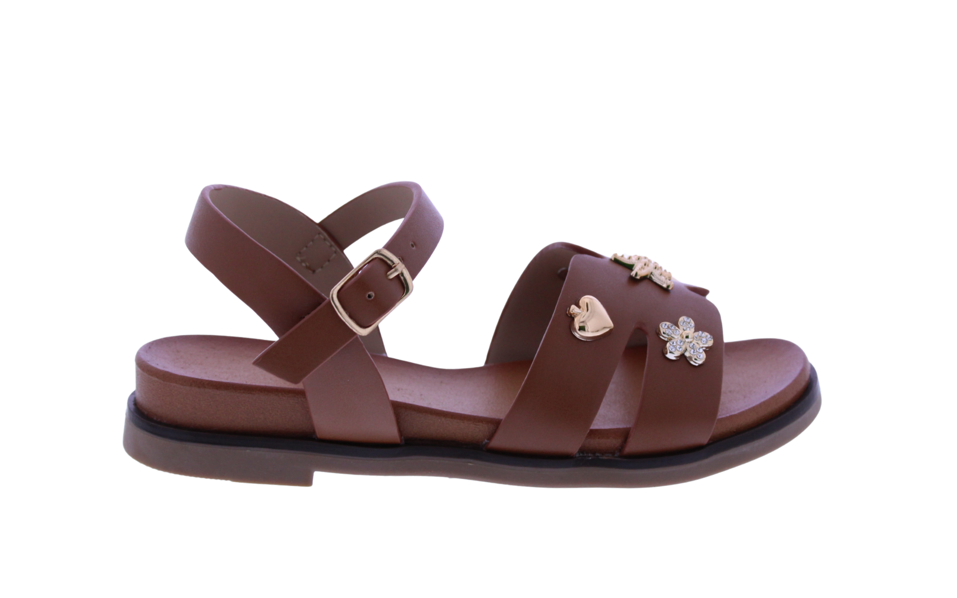 Girls Metal Charm Sandal