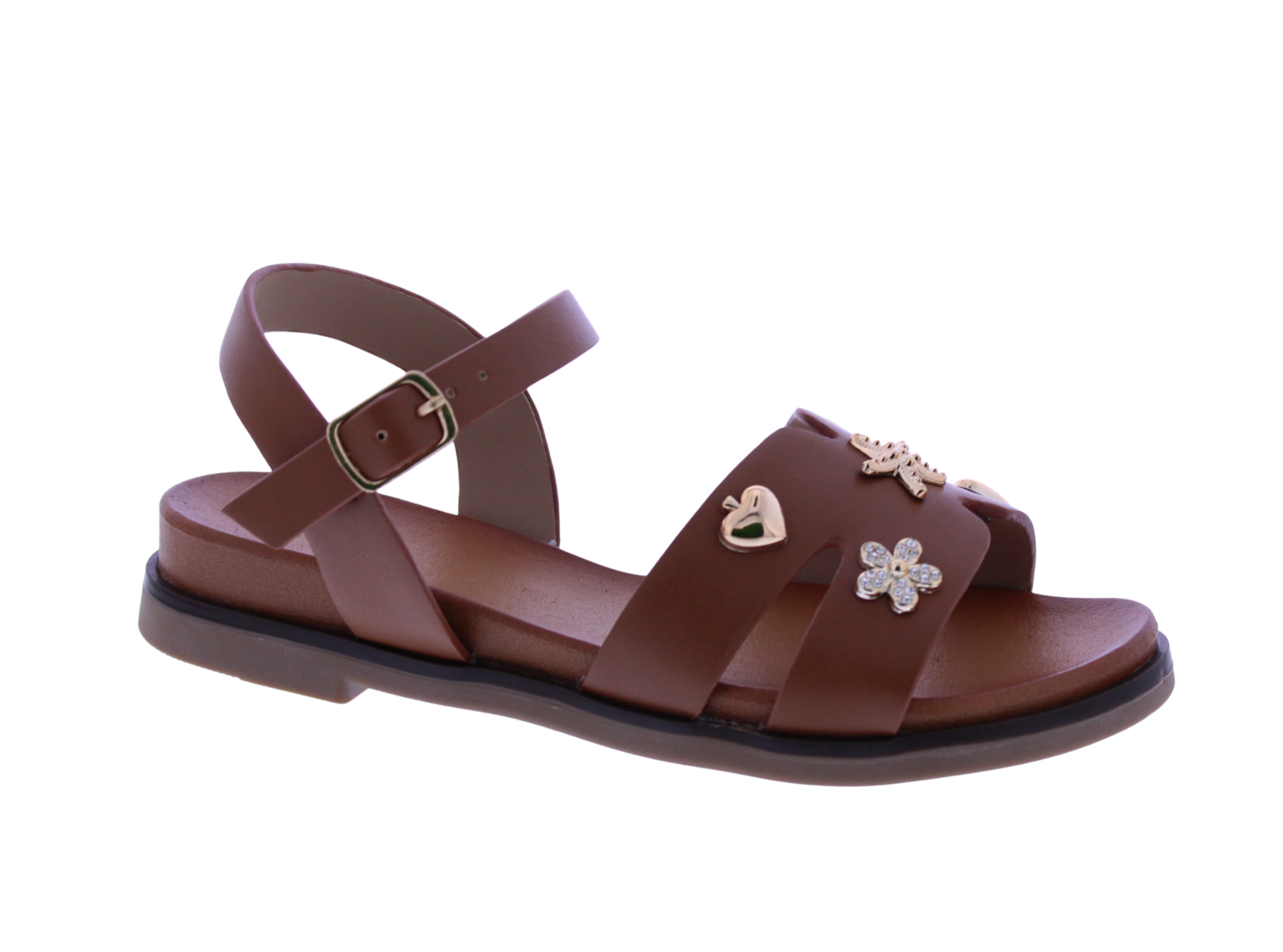 Girls Metal Charm Sandal